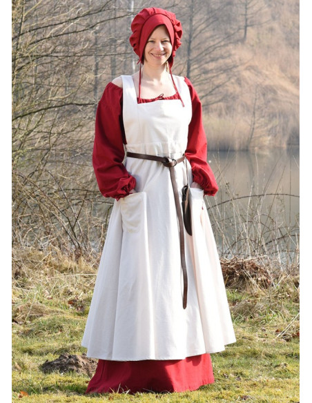 Ruth medieval apron in cotton,...