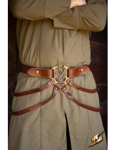 Elven Fantastic Belt in brown leather