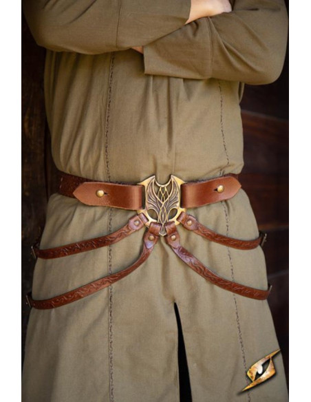 Elven Fantastic Belt in brown leather