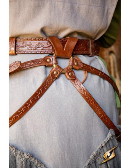 Elven Fantastic Belt in brown leather