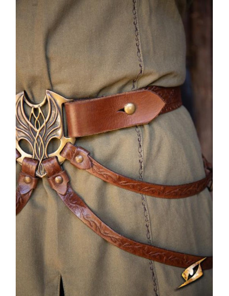 Elven Fantastic Belt in brown leather