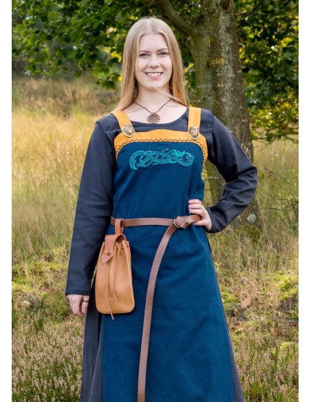 Blue Viking Hilja apron dress with...
