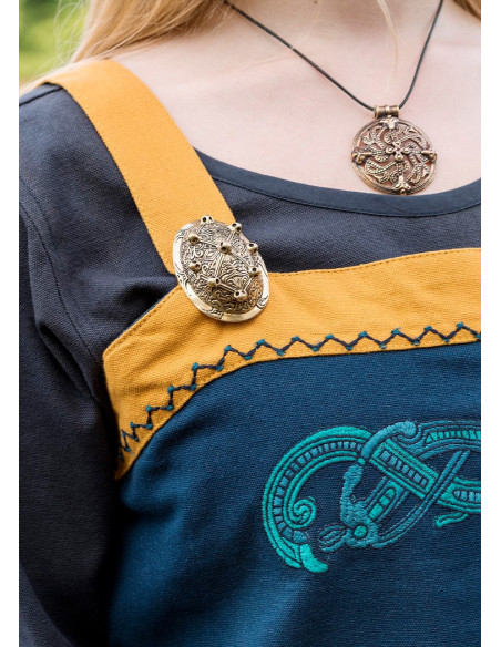 Blue Viking Hilja apron dress with...