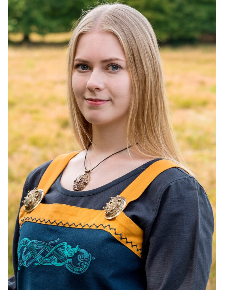 Blue Viking Hilja apron dress with...