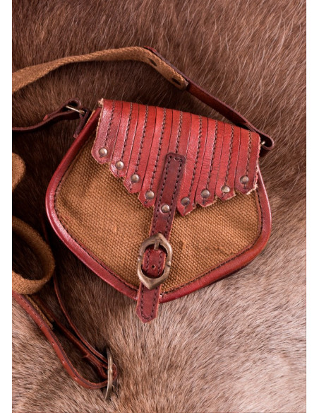 Viking bag in canvas and leather
