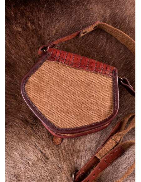 Viking bag in canvas and leather