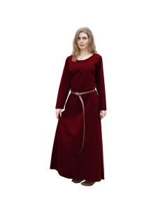 Afra Long Viking Dress, Wine Red
