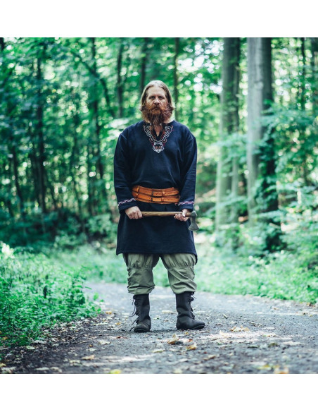 Viking tunic with Freki embroidery,...