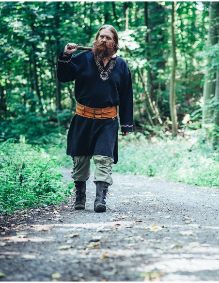 Viking tunic with Freki embroidery,...