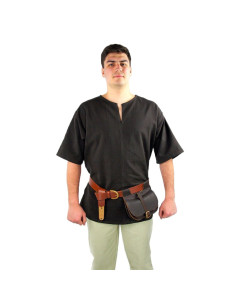 Viking tunic short sleeve Olaf, brown