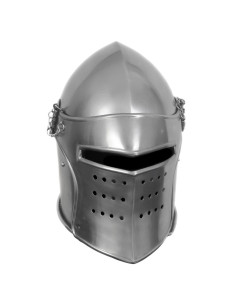 Medieval warrior bacinet, with visor