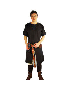 Viking tunic short sleeve Richard, brown and black