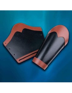 Medieval Hunter's Bracers, black-brown