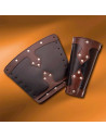 Bracers of medieval warrior, black-brown