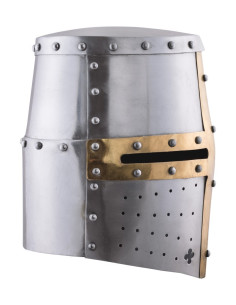 Medieval Great Helm, 14th century, riveted 2