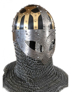 Viking helmet of glasses with chain mail