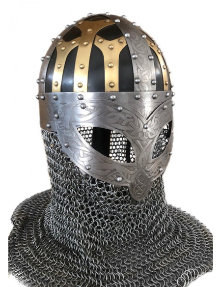 Viking helmet of glasses with chain mail