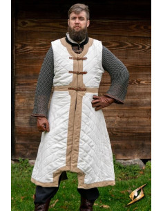 Dastán quilted prawn in white-beige