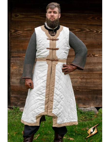 Dastán quilted prawn in white-beige