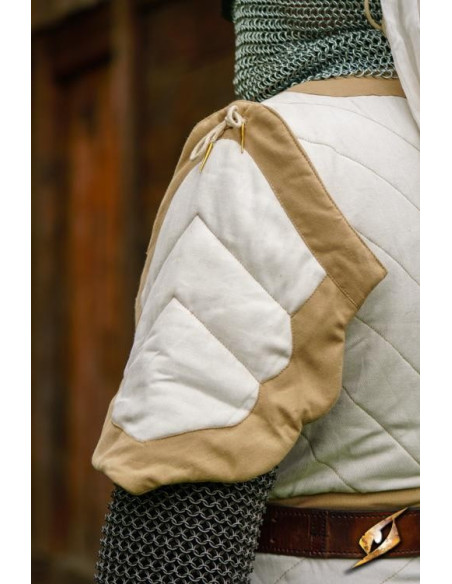 Dastán quilted prawn in white-beige