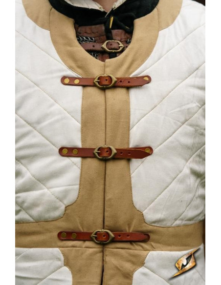 Dastán quilted prawn in white-beige