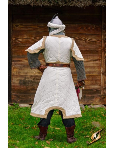 Dastán quilted prawn in white-beige