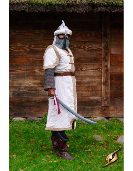 Dastán quilted prawn in white-beige