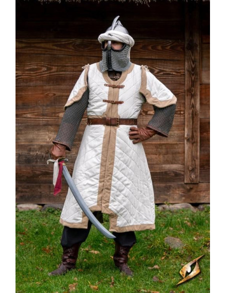 Dastán quilted prawn in white-beige