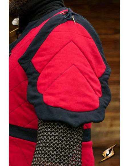 Dastan quilted prawn in red-black