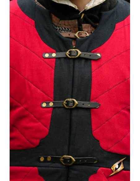 Dastan quilted prawn in red-black