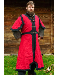 Dastan quilted prawn in red-black