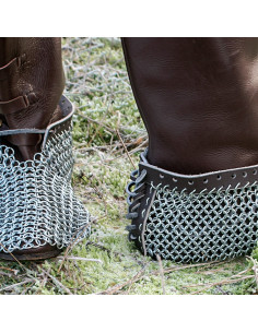 Leather Laced Chainmail Sabatons 2