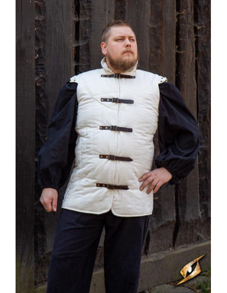 Sleeveless medieval warrior gambeson,...