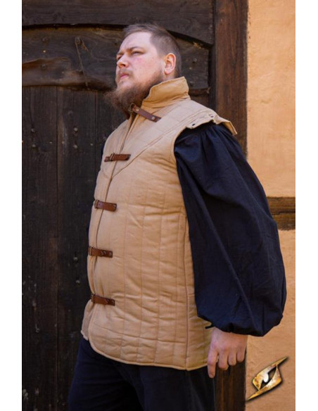 Sleeveless medieval warrior gambeson,...