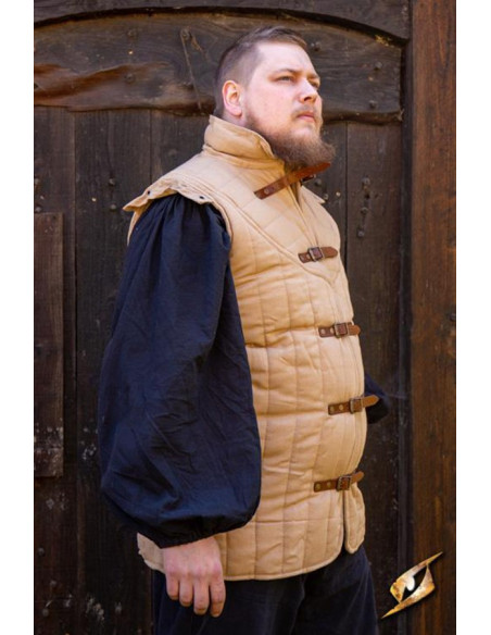Sleeveless medieval warrior gambeson,...