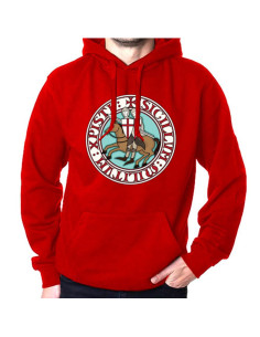 Red Sweatshirt Knights Templar with Hood