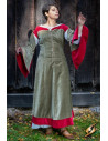 Queen Isobel medieval dress, green color