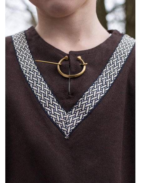 Medieval tunic Ailrik child, brown color