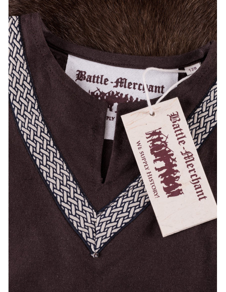Medieval tunic Ailrik child, brown color
