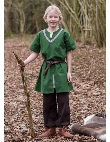 Medieval tunic Ailrik child, green color Medieval tunic Ailrik child, green color