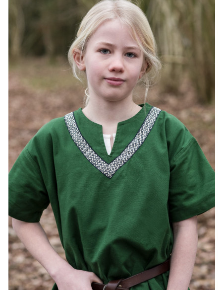 Medieval tunic Ailrik child, green color Medieval tunic Ailrik child, green color