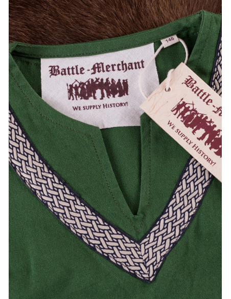 Medieval tunic Ailrik child, green color Medieval tunic Ailrik child, green color