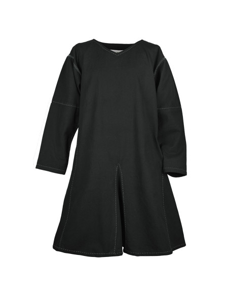 Medieval long-sleeved tunic Askur, black