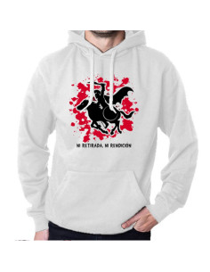 Spartan on Horseback White Sweatshirt: neither retreat,... 2
