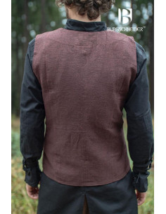 Medieval peasant vest Maron, Brown color 2