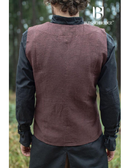 Medieval peasant vest Maron, Brown color Medieval peasant vest Maron, Brown color