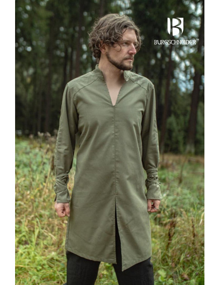 Medieval tunic for men Thereon, green...