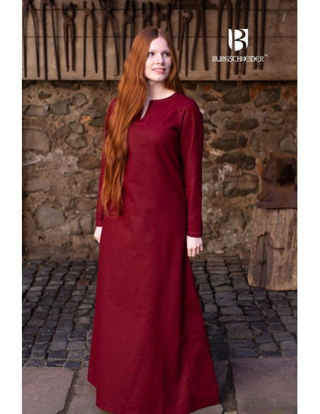 Medieval tunic long sleeves Feme, red...
