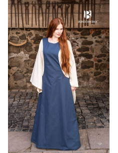 Pellote, Medieval tunic, Woman Isabella, blue color