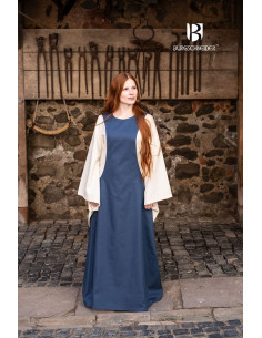 Pellote, Medieval tunic, Woman Isabella, blue color 2